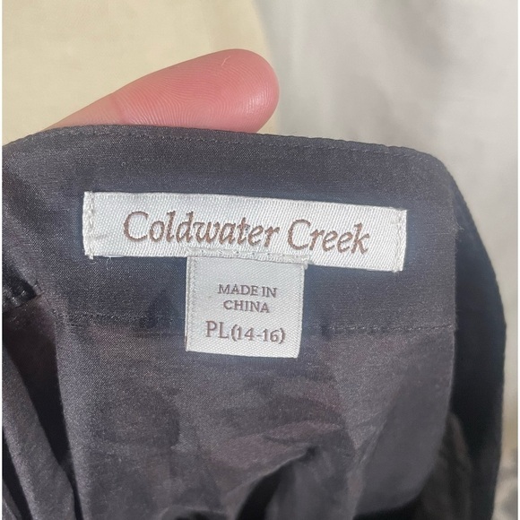 Coldwater Creek Women’s Silk blend Embroidery black Tunic Dress Size PL (14-16) - Picture 6 of 8